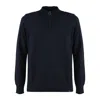 Paul & Shark Zip Collar Wool Sweater In Blue