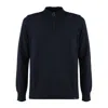 Paul & Shark Zip Collar Wool Sweater In Blue