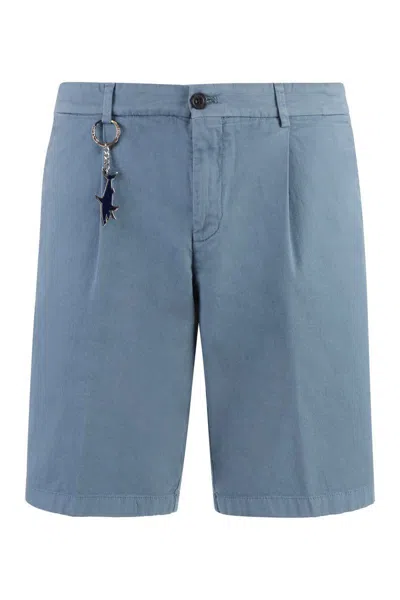Paul & Shark Cotton Bermuda Shorts In Blue