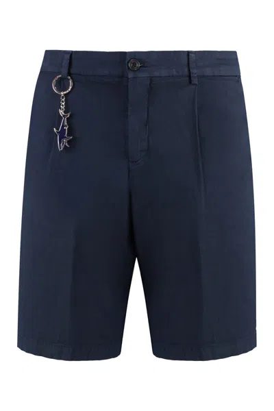 Paul & Shark Cotton Bermuda Shorts In Blue