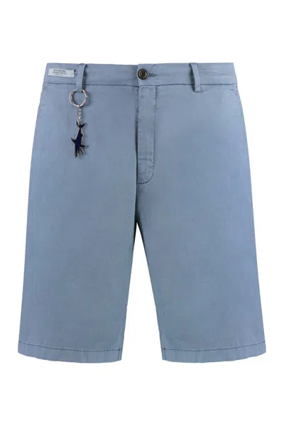 Paul & Shark Cotton Bermuda Shorts In Blue