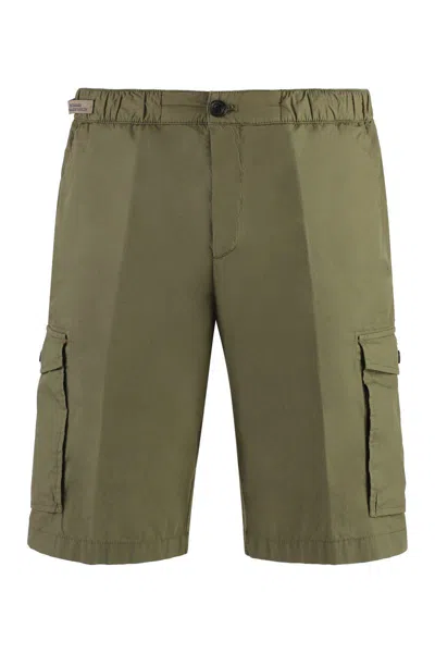 Paul & Shark Cotton Bermuda Shorts In Green