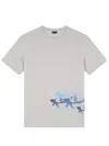 Paul & Shark T-shirt In Jersey Di Cotone Con Stampa Sharks Effetto Distressed