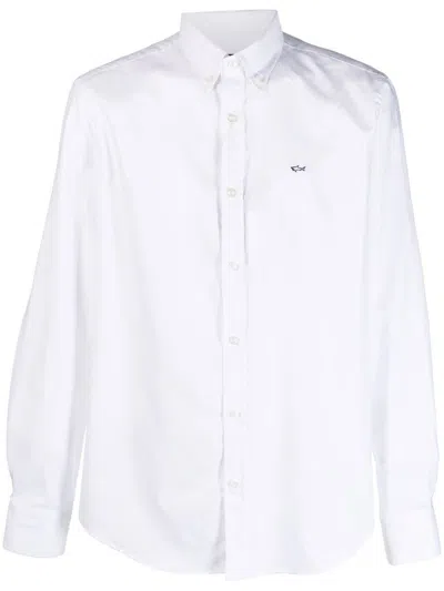 Paul & Shark Cotton Oxford Shirt Clothing In White