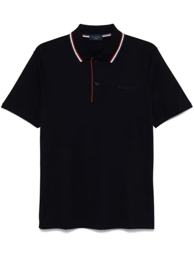 Paul & Shark Cotton Pique Polo In Blue