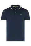 Paul & Shark Ribbed Edges Polo Shirt With Short Sleeves