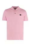 Paul & Shark Cotton Piqué Polo With Iconic Badge In Pink