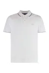 Paul & Shark Ribbed Edges Polo Shirt With Short Sleeves In White
