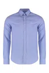 Paul & Shark Cotton Shirt With Buttoned Cuffs And Collar In Blue