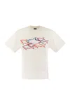 PAUL & SHARK PAUL & SHARK COTTON T-SHIRT WITH SHARK PRINT