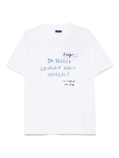 Paul & Shark Digital Print Cotton Jersey T-shirt Clothing In White