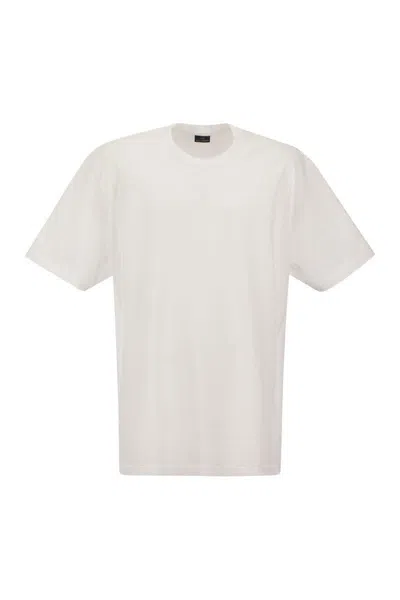 Paul & Shark Garment Dyed Cotton Jersey T-shirt In White