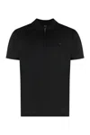 Paul & Shark Polo With Side Slits And Zip In Black