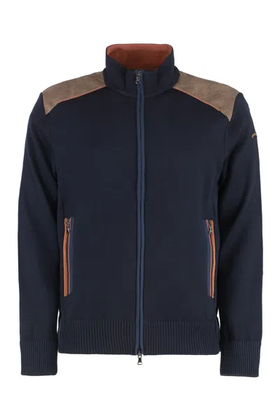 PAUL & SHARK PAUL & SHARK HIGH COLLAR ZIPPED CARDIGAN