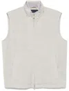 Paul & Shark Light Grey Sleeveless Jacket In White