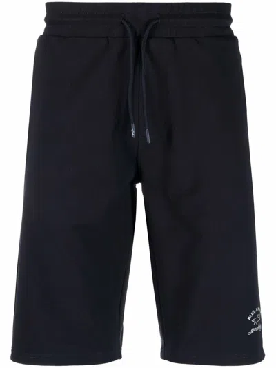 Paul & Shark Logo Bermuda Shorts In Black