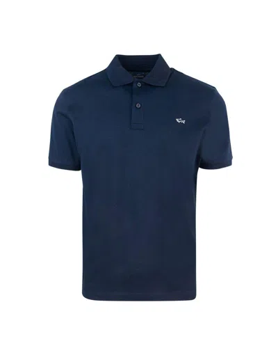 Paul & Shark Logo-embroidered Polo Shirt In Blue