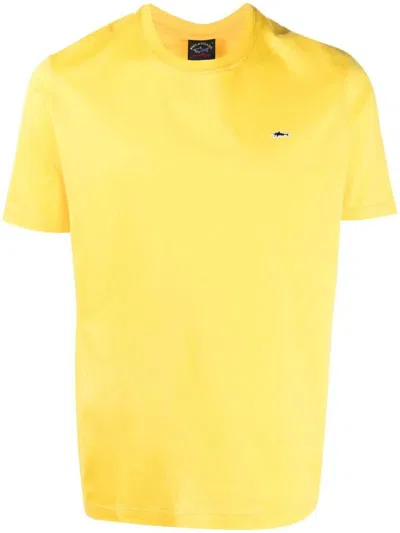 Paul & Shark Yellow Logo Patch Cotton T-shirt