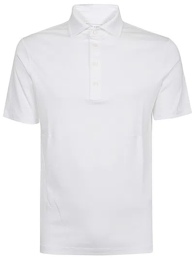 Paul & Shark Logo Patch Short Sleeved Polo Shirt In White