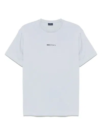 Paul & Shark Logo Print Cotton T-shirt In Blue