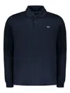 Paul & Shark Ribbed Collar Long Sleeve Polo Shirt