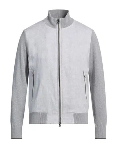 Paul & Shark Man Cardigan Light Grey Size Xxl Cotton, Linen