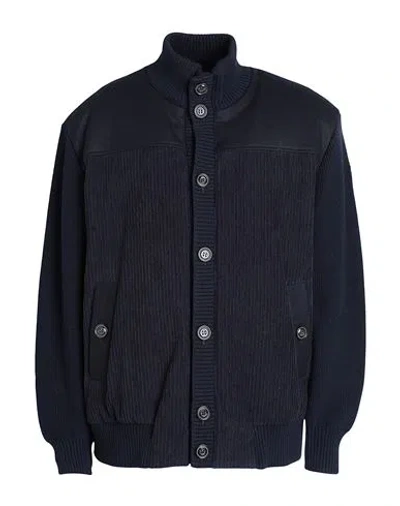 Paul & Shark Man Jacket Midnight Blue Size 3xl Virgin Wool, Polyester, Cotton, Viscose, Elastane In Black