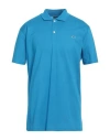 Paul & Shark Man Polo Shirt Azure Size Xl Cotton