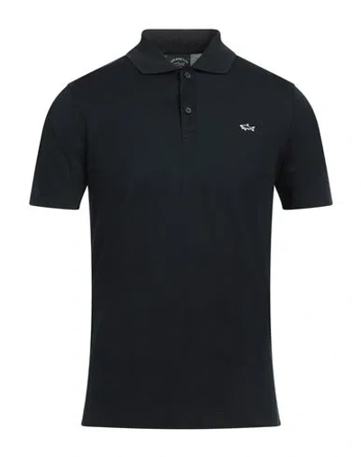 Paul & Shark Man Polo Shirt Black Size S Cotton