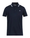 Paul & Shark 3-buttons Cotton Polo Shirt With Metal Logo In Blue