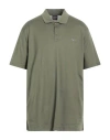 Paul & Shark Man Polo Shirt Military Green Size Xxl Cotton