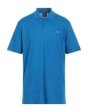 Paul & Shark Man Polo Shirt Pastel Blue Size Xl Cotton