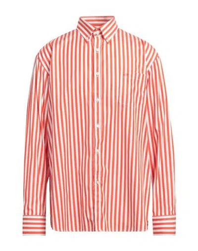 Paul & Shark Man Shirt Orange Size 17 Cotton