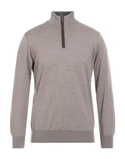 Paul & Shark Man Sweater Dove Grey Size 3xl Virgin Wool In Gray