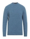 Paul & Shark Man Sweater Slate Blue Size L Virgin Wool, Polyamide