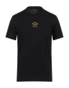 Paul & Shark Man T-shirt Black Size Xl Cotton