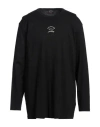 Paul & Shark Man T-shirt Black Size Xxl Cotton