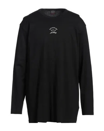 Paul & Shark Man T-shirt Black Size Xxl Cotton