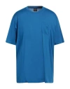 Paul & Shark Man T-shirt Bright Blue Size Xxl Cotton In Blue
