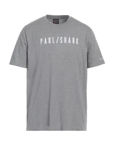 Paul & Shark Man T-shirt Grey Size Xxl Cotton
