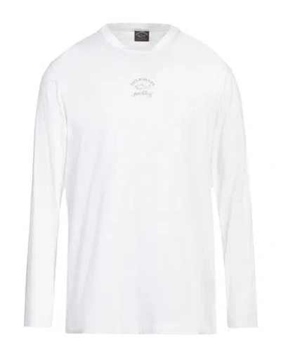 Paul & Shark Man T-shirt White Size L Cotton