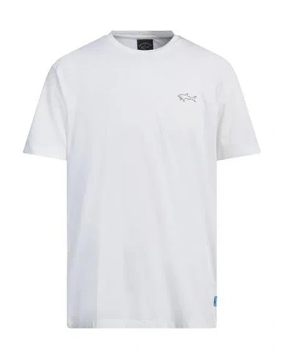 Paul & Shark Man T-shirt White Size Xl Polyester