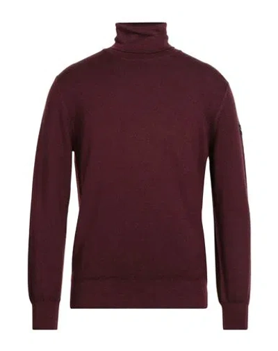 Paul & Shark Man Turtleneck Burgundy Size L Virgin Wool