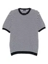 Paul & Shark Striped Short Sleeve Crew Neck Sweater
