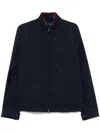 Paul & Shark Navy Blue Jacket With Two-way Zip In Black