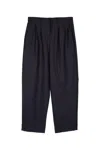Paul & Shark Cropped Pleated Trousers With Belt Loops And Flap Back Pockets In 050