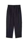 Paul & Shark Cropped Pleated Trousers With Belt Loops And Flap Back Pockets In 050