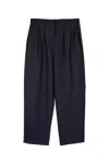 Paul & Shark Cropped Pleated Trousers With Belt Loops And Flap Back Pockets