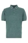 Paul & Shark Green Short Sleeves Solid Polo