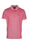 Paul & Shark Red Short Sleeve Logo Polo In Pink